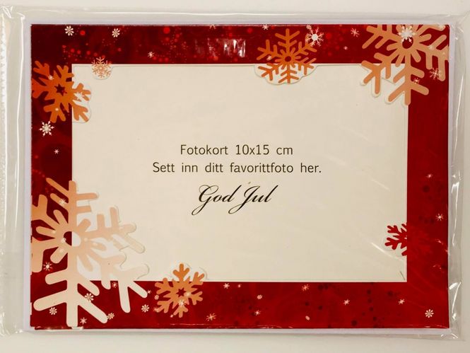 Hovedbilde Fotorammer jul, med konvolutt 10 x 15cm 4pk