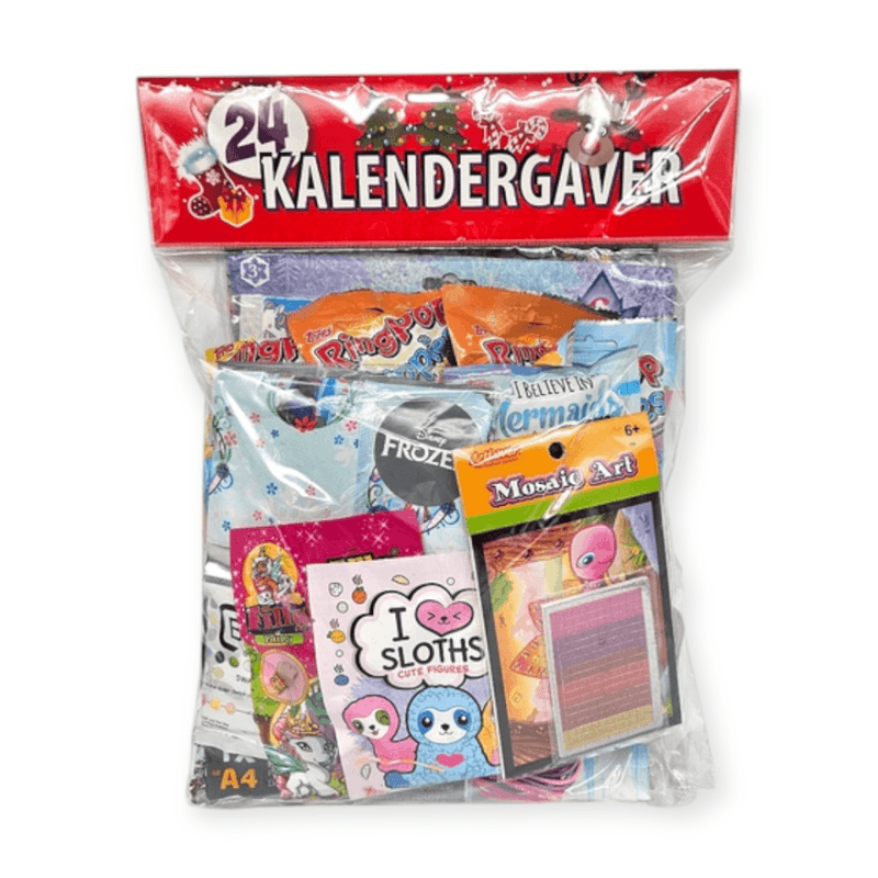 Kalendergaver 24stk smågaver | Rød (jenter)