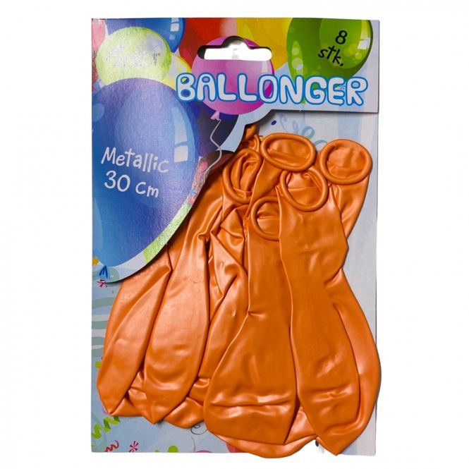 Hovedbilde Ballonger 8 pk Orange Metallic