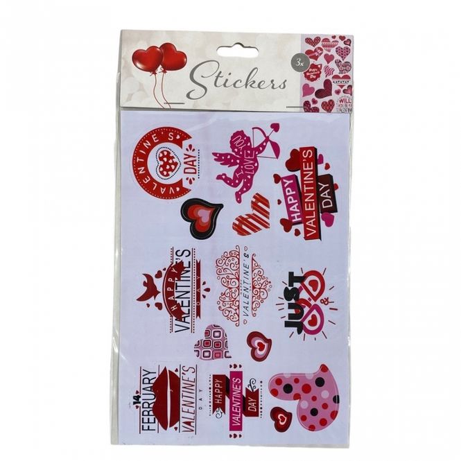 Hovedbilde Stickers valentines og love tema