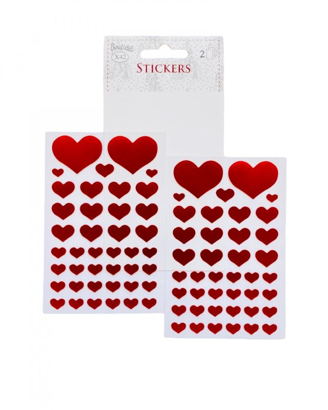 Julestickers Hjerter Røde