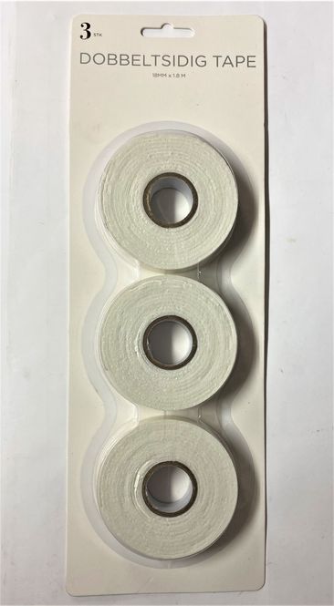 Hovedbilde Dobbeltsidig tape 3 pk.