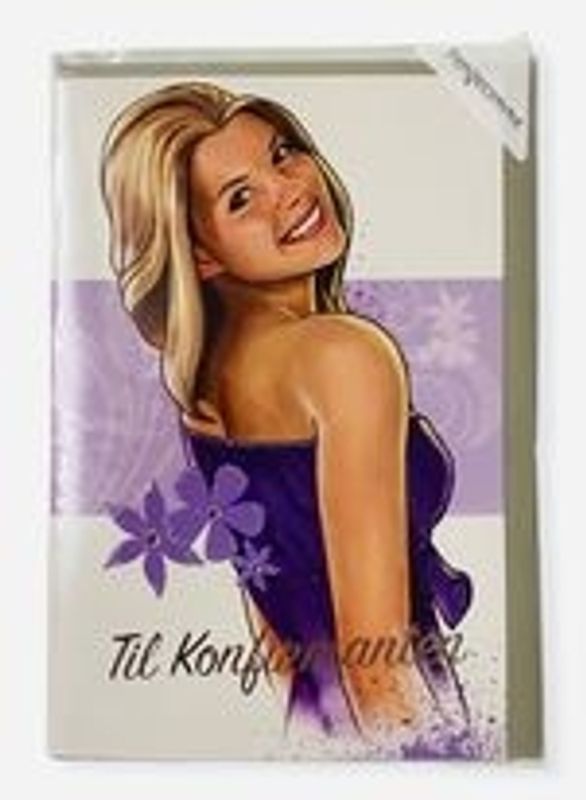 Konfirmasjonskort dobbelt med konvolutt, jente