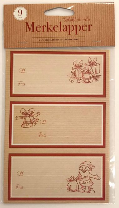 Hovedbilde Julemerkelapper 9pk