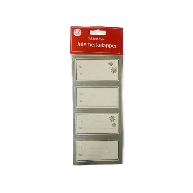 Hovedbilde Julemerkelapper selvklebende12 pk