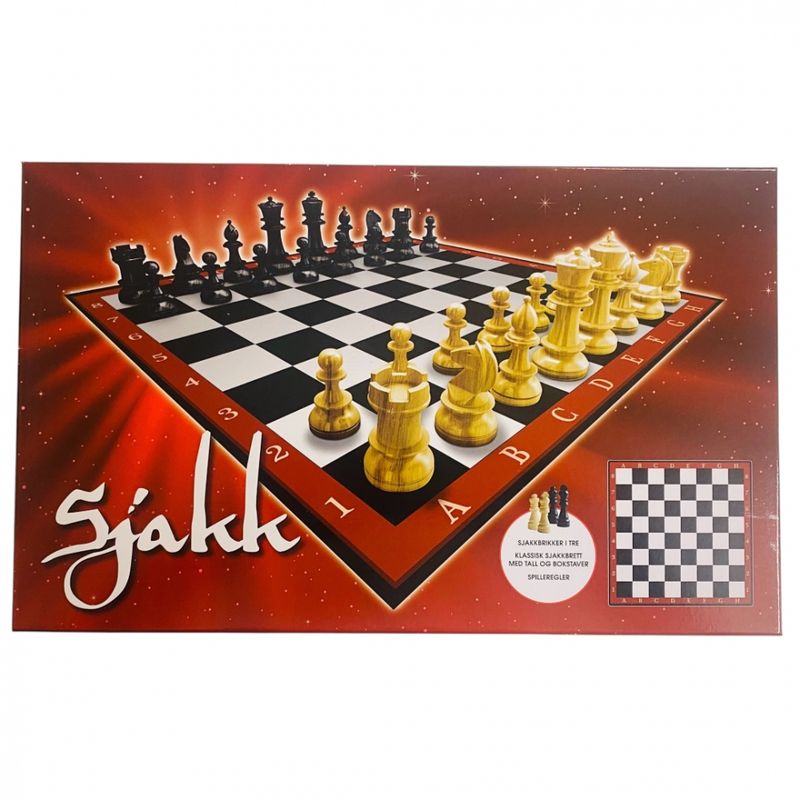Sjakkspill stort 35x35 cm