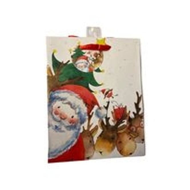 Hovedbilde Gavepose jul medium med glitter