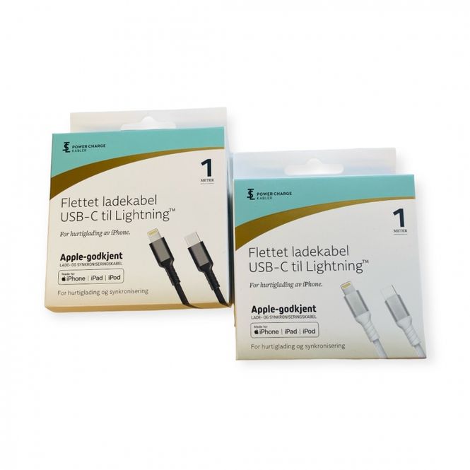 Hovedbilde Ladekabel 1 m USB-C til lightning Apple-godkjent