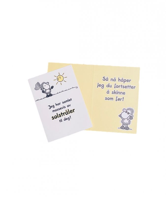 Gratulasjonskort dobbele med konvolutt 