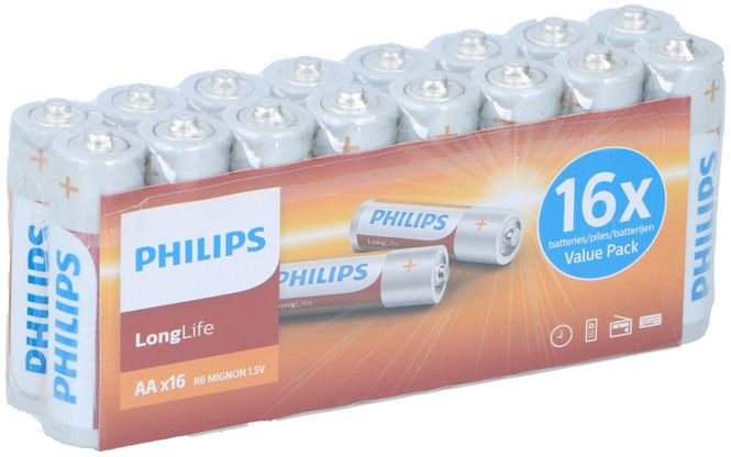 Hovedbilde Philips Batteri AA 16pk.