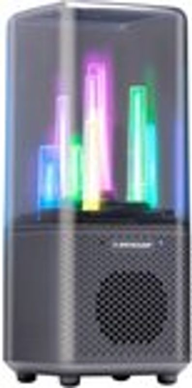 Dunlop Bluetooth-høyttaler med lys - 9 LED-lys - 1200 mAh - 218 x 95 x 93 mm - Svart