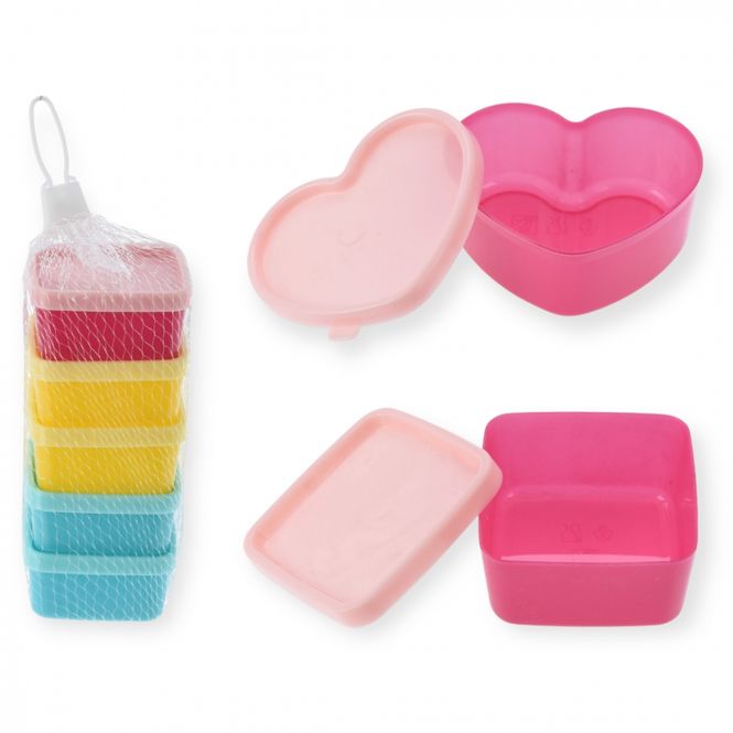 Hovedbilde Plastbokser små 5 pk.