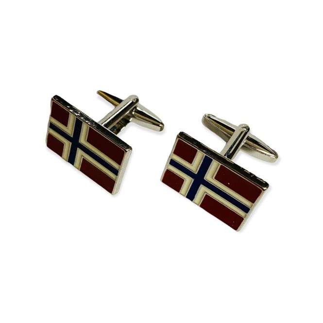 Hovedbilde Mansjettknapper - norske flagg
