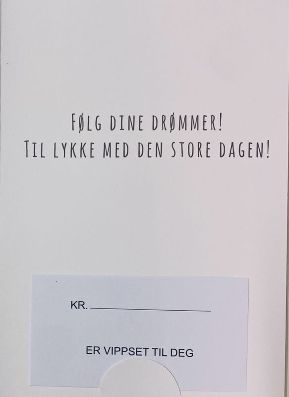 Konfirmasjonskort dobbelt med konvolutt  Fotball For Vipps/pengegave