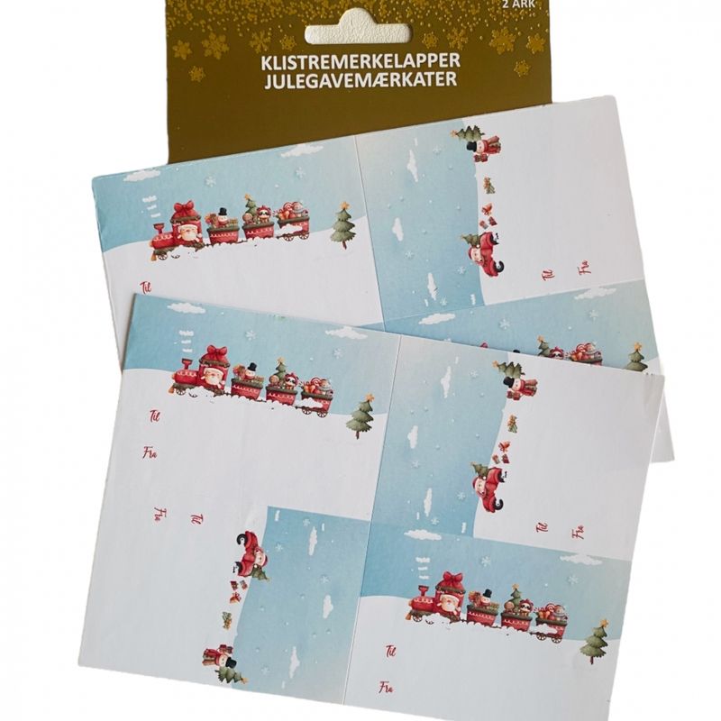 Julemerkelapper selvklebende 8 pk.