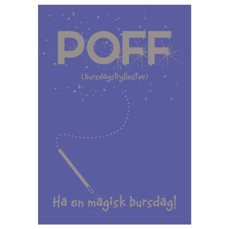 Gratulasjonskort 25 pk. Poff