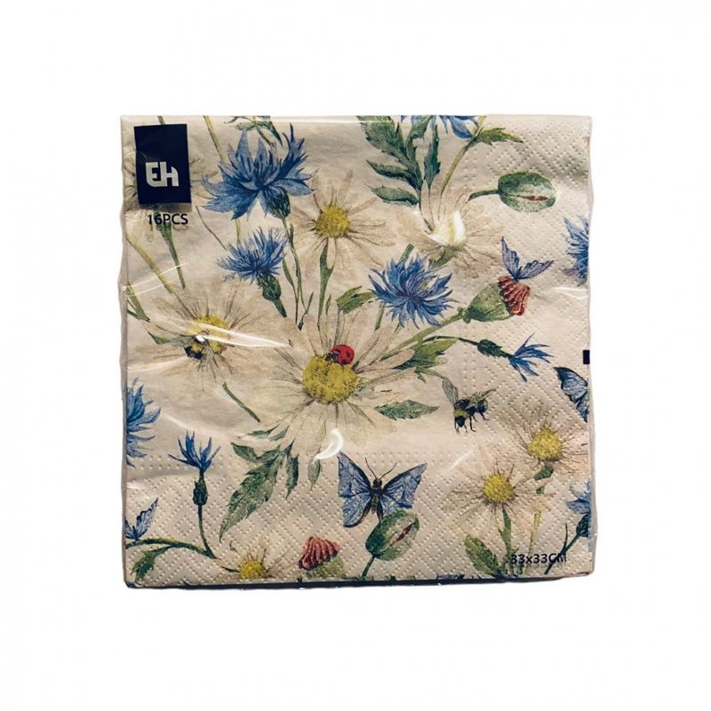 Servietter 16pk. Blomster