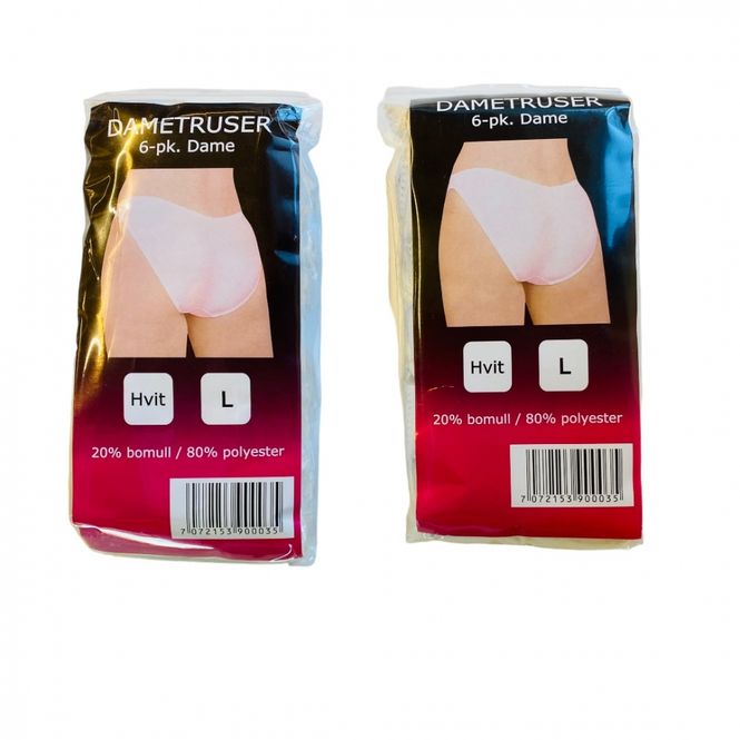 Hovedbilde Dametruser 6 pk. Large Supertilbud!