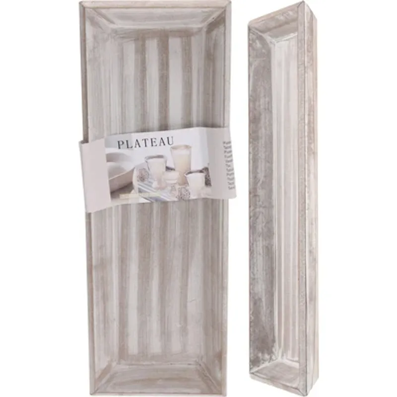 Trefat med Hvitvask | Dekor 40x14 cm