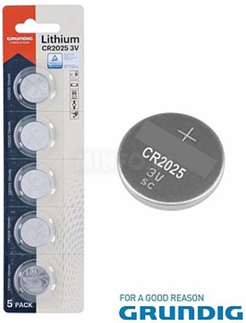Hovedbilde Knappebatteri CR2025 5pk Grundig