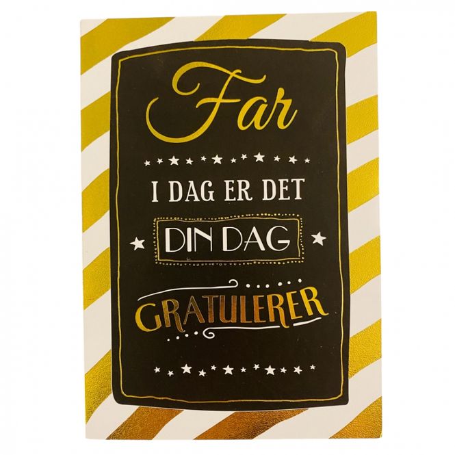 Hovedbilde Farsdagskort dobbelt med konvolutt