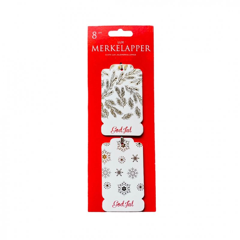 Julemerkelapper 8 pk.