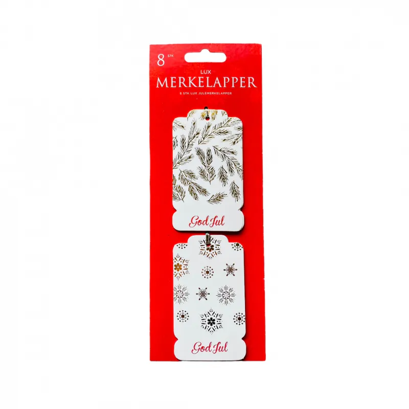 Julemerkelapper 8 pk.
