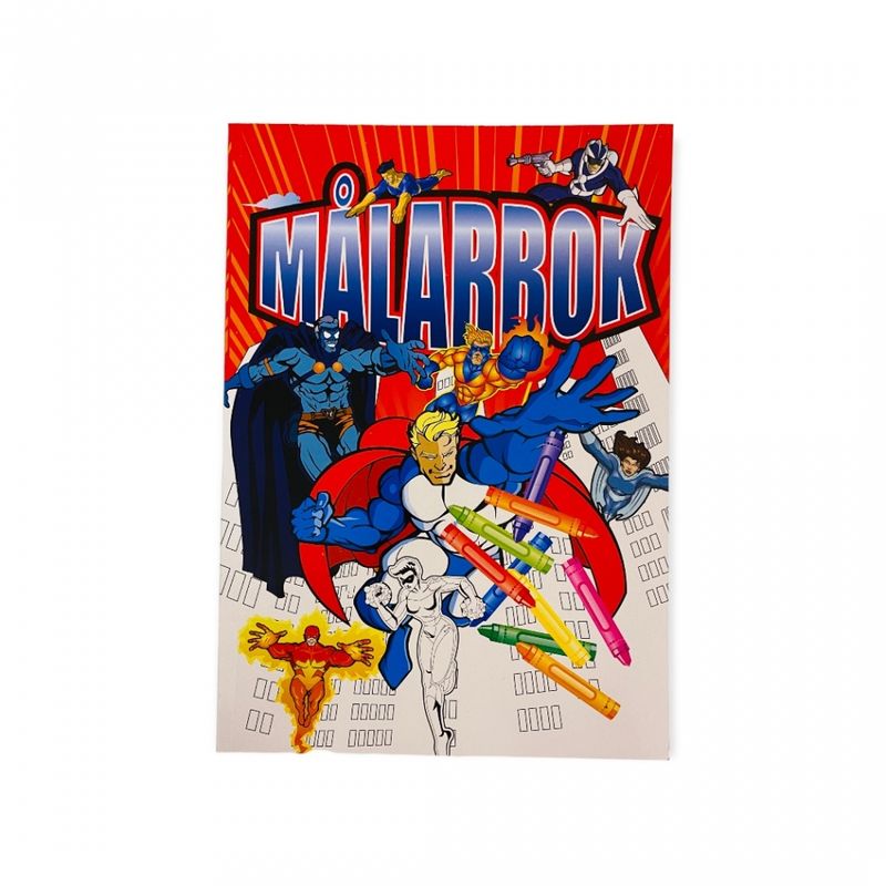 Malebok A-4 48 sider - superhero