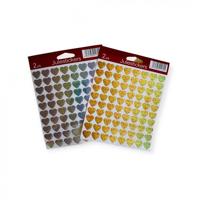 Hovedbilde Julestickers Hjerter 160 stk