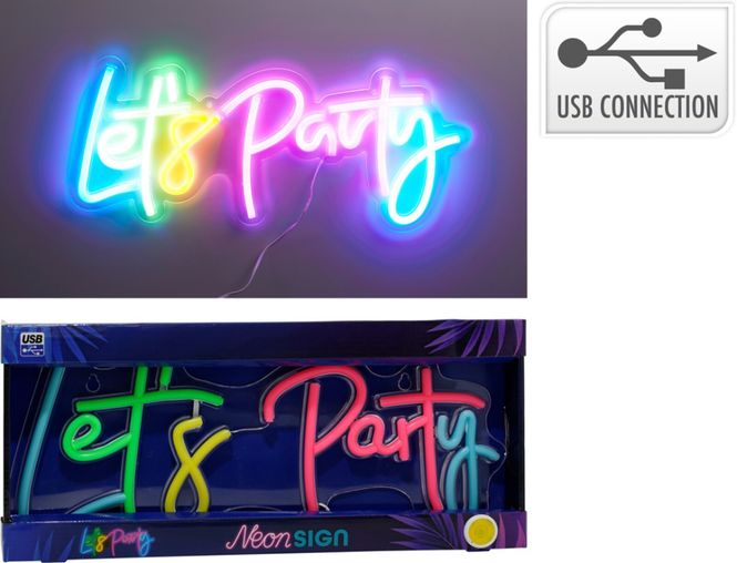 Hovedbilde Neonlys Lets party Usb