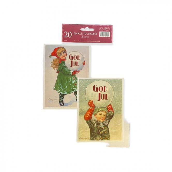 Hovedbilde Julekort Enkle 20 pk. Nostalgiske
