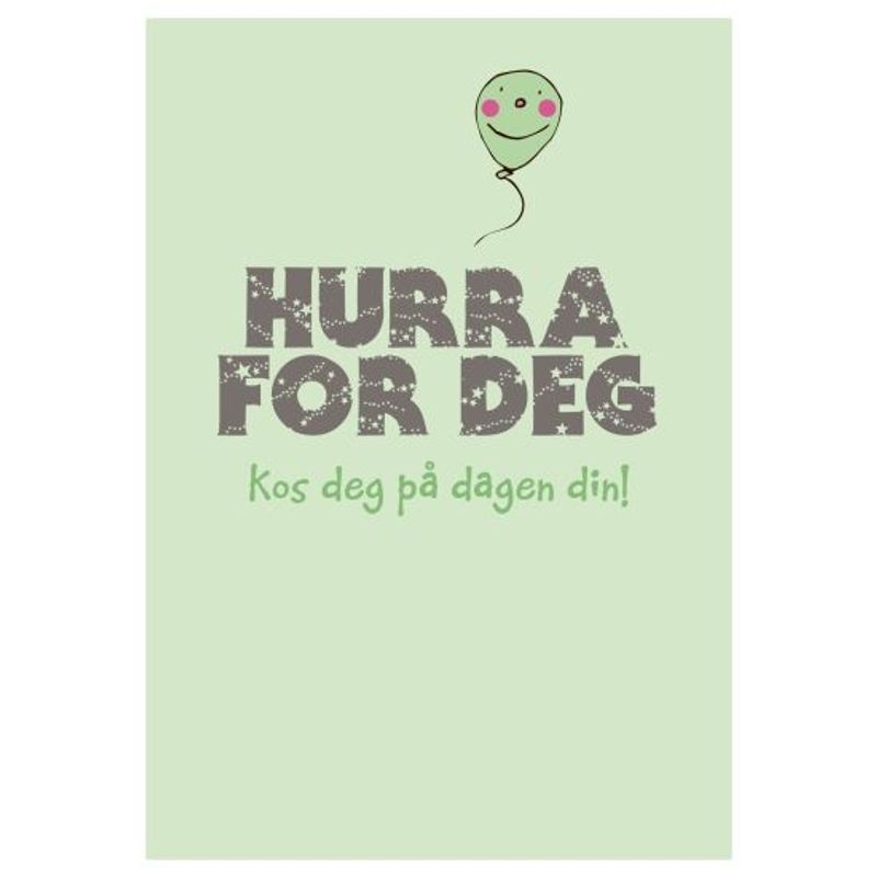 Gratulasjonskort 25 pk. Hurra for deg!