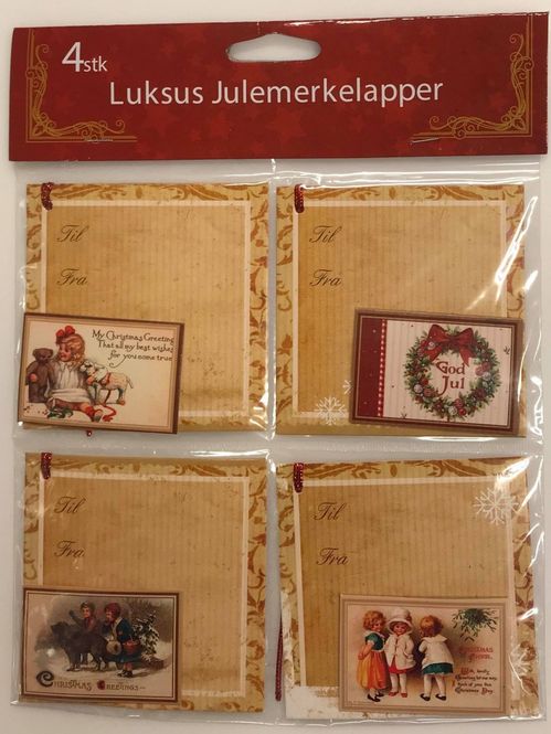 Hovedbilde Julemerkelapper 4 pk